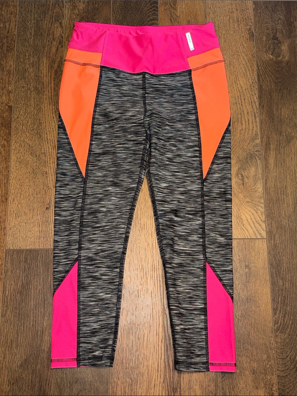 RBX Hot Pink & Heather Gray Athletic Capris